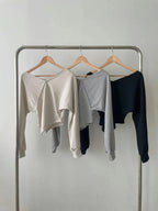 V Slide Cotton Sweater