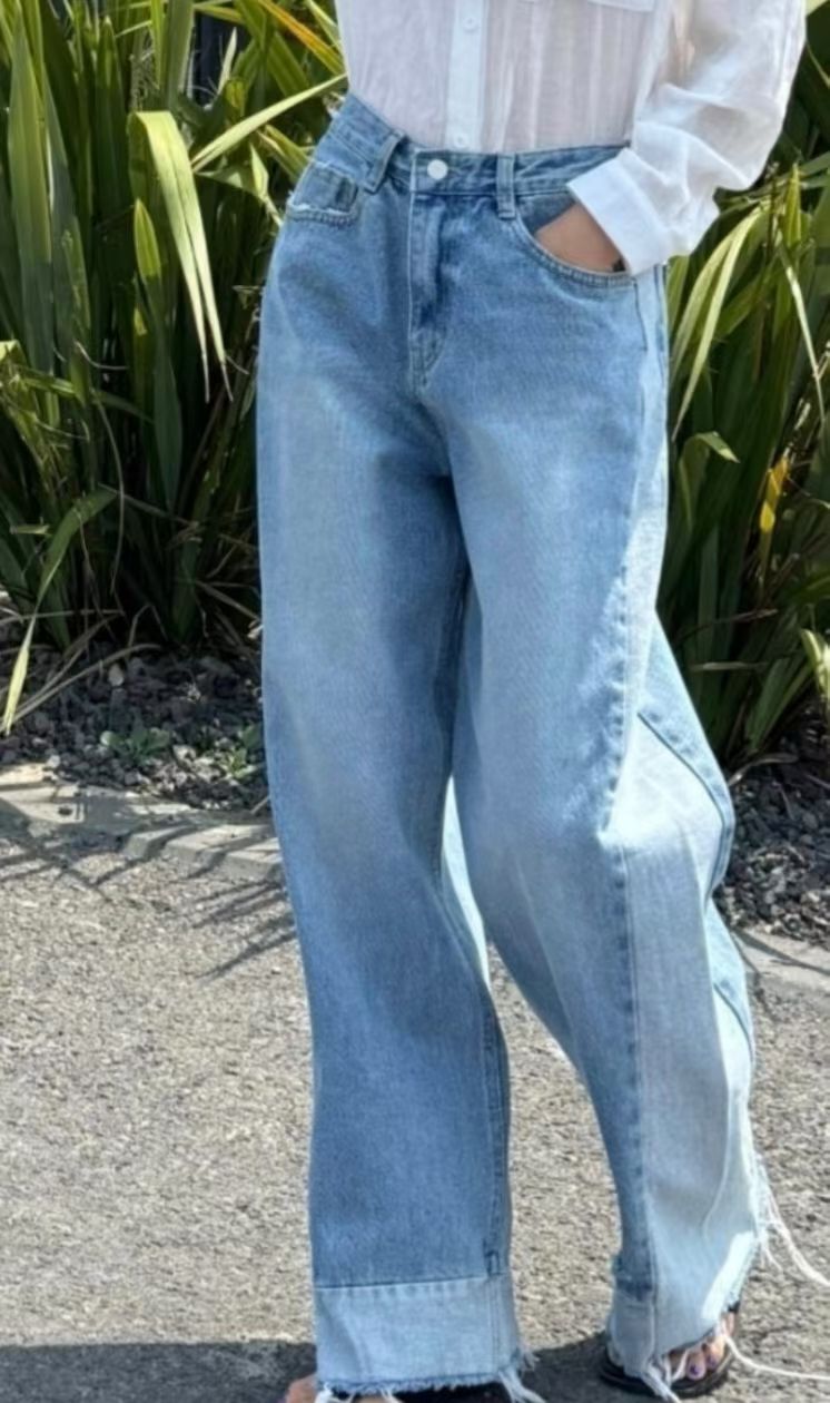 No. 376 Mixed Lined Denim Jeans