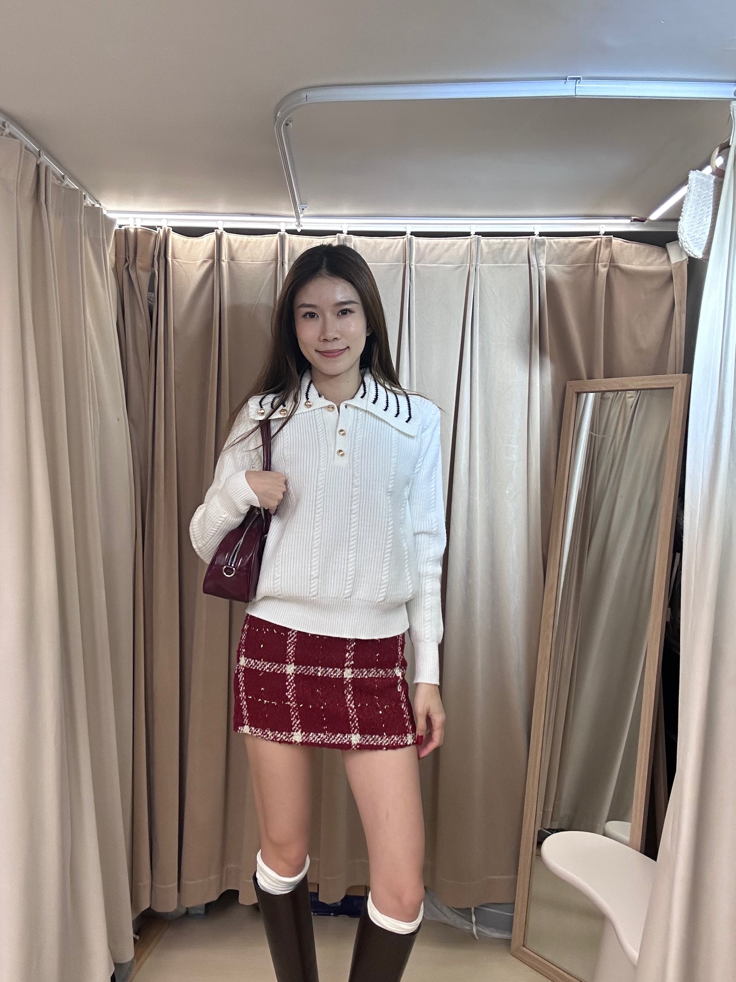 CNY Checked Skirt