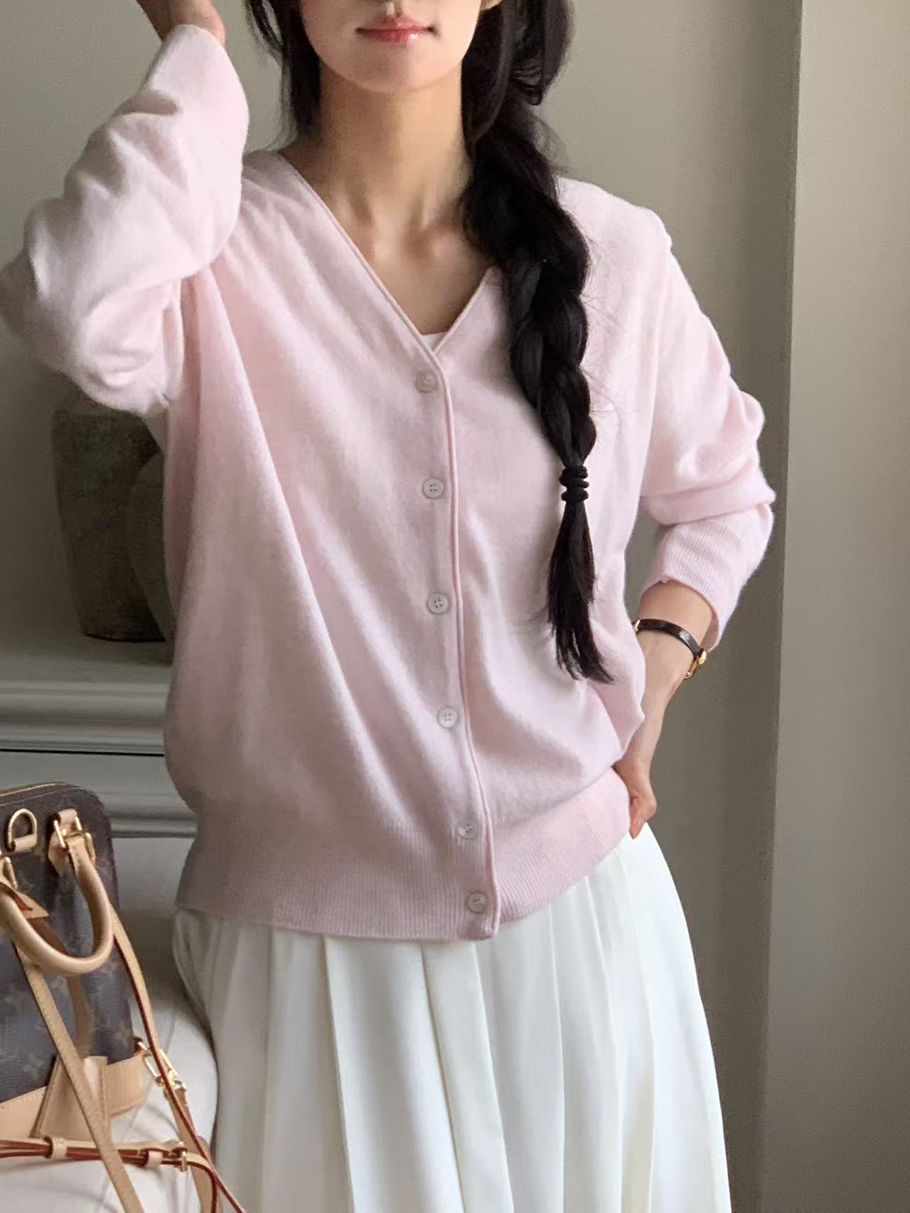 Cashmere Button Up Cardigan