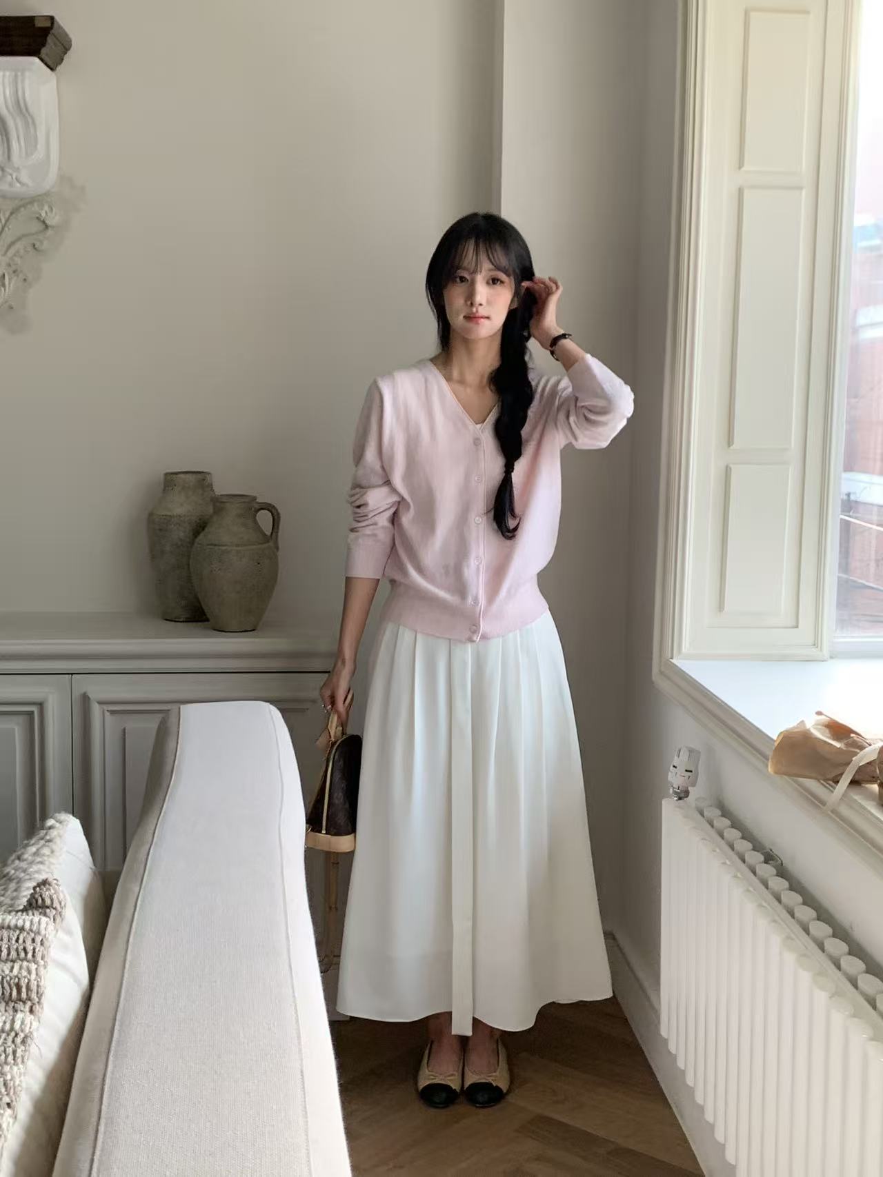 Cashmere Button Up Cardigan