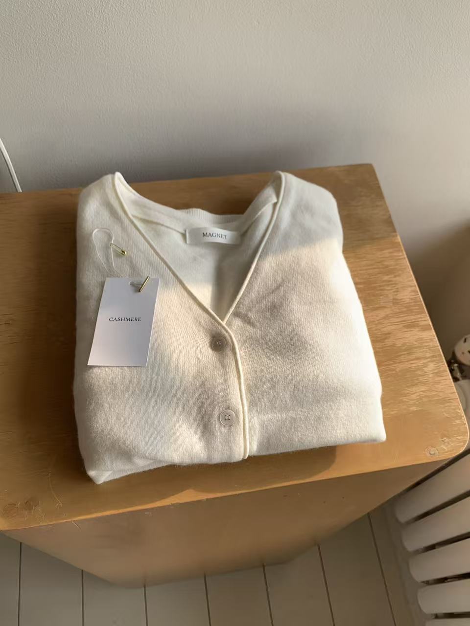 Cashmere Button Up Cardigan