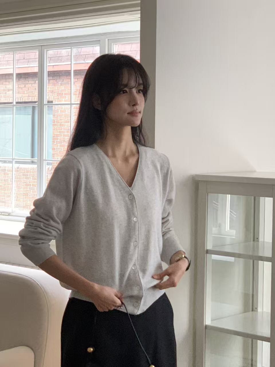 Cashmere Button Up Cardigan