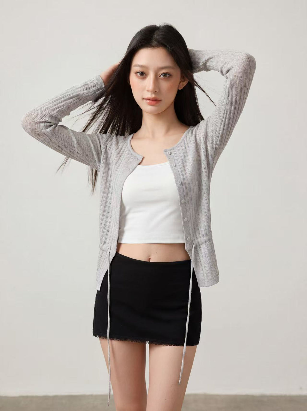Linen Tied Waist Cardigan