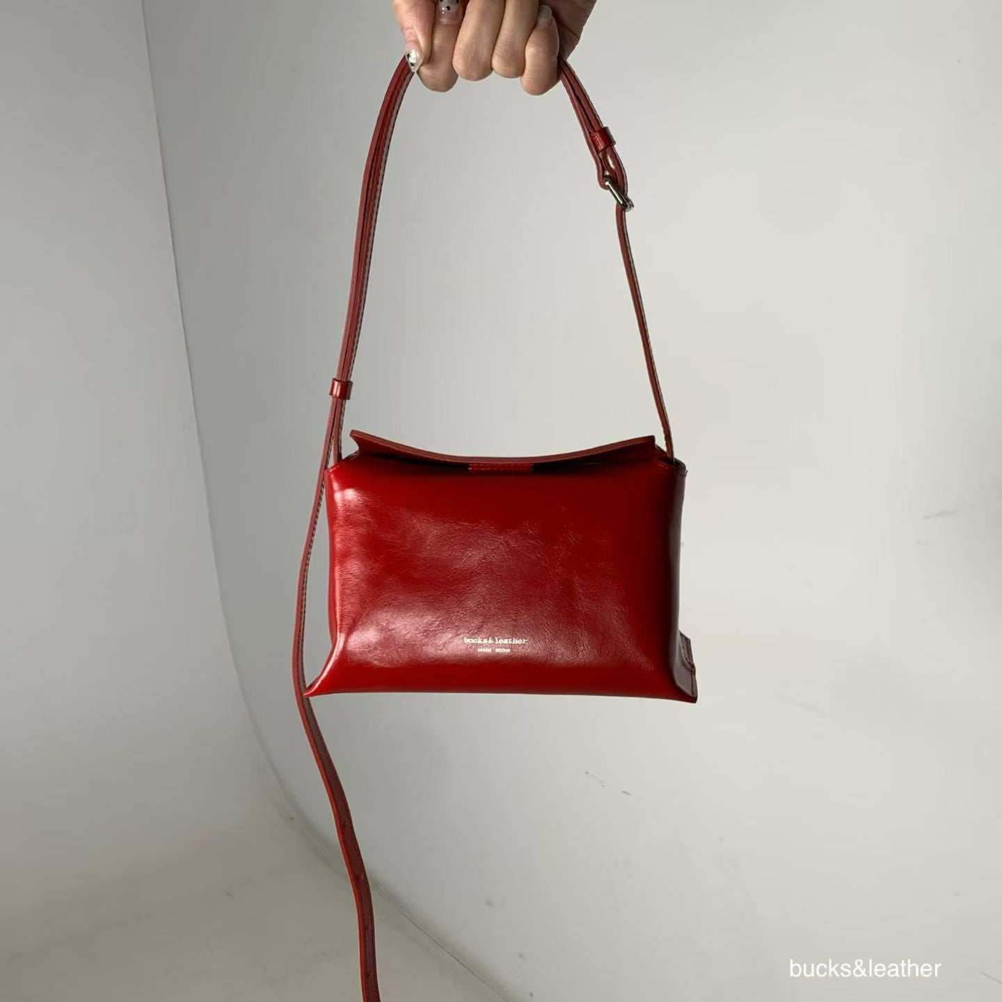Real Leather Flap Bag 新款亮面牛皮￼