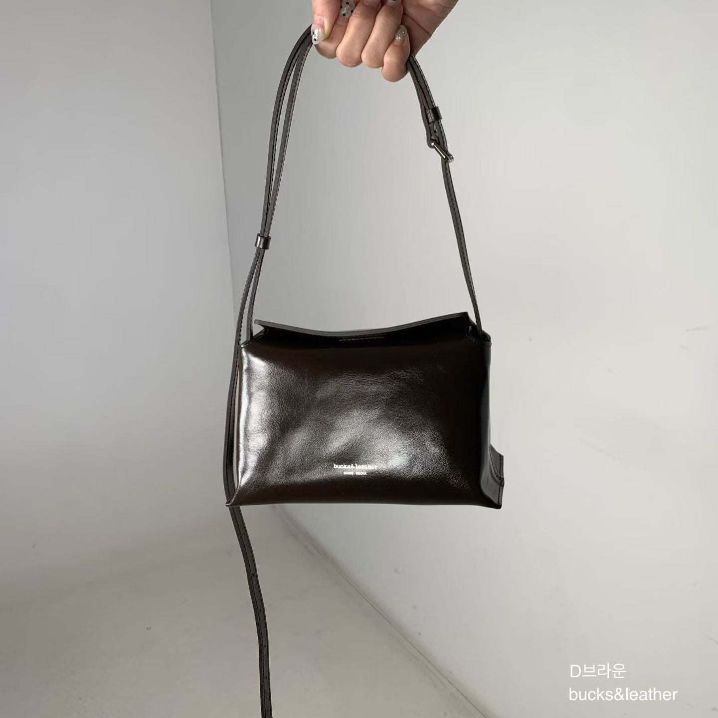 Real Leather Flap Bag 新款亮面牛皮￼