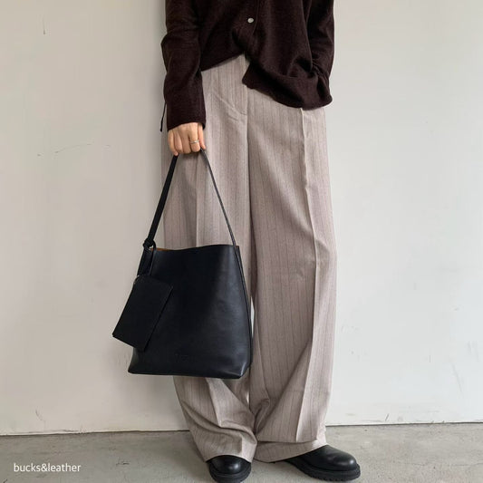 Real Leather Bucket Bag (送錢包)