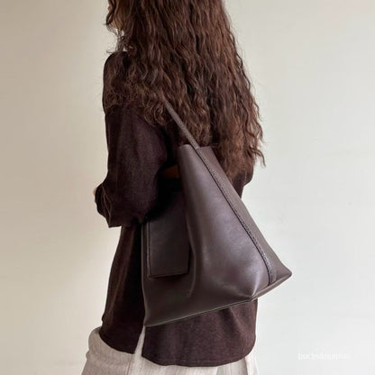 Real Leather Bucket Bag (送錢包)