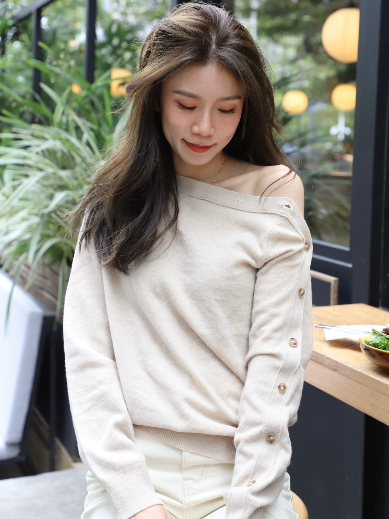 Cashmere Button Up Sweater