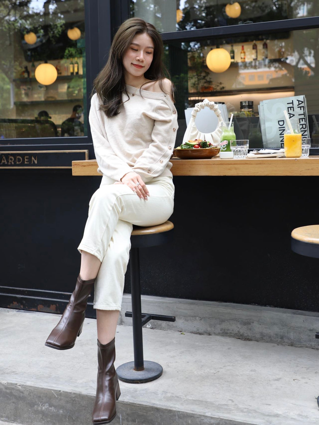 Cashmere Button Up Sweater