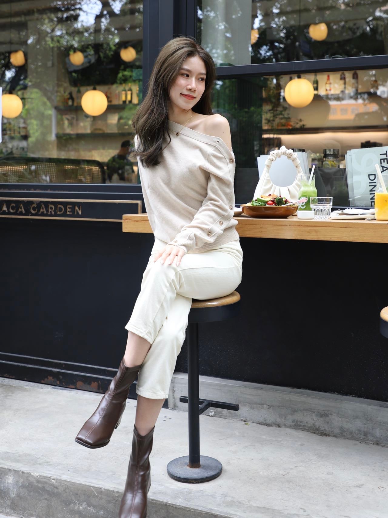 Cashmere Button Up Sweater