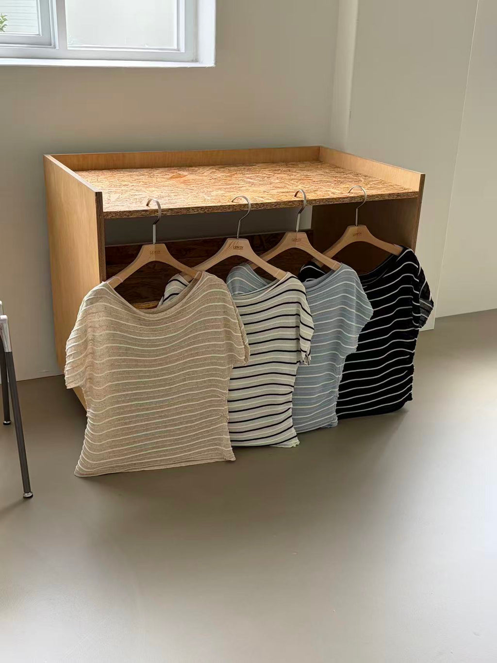 Striped Knitted T Top