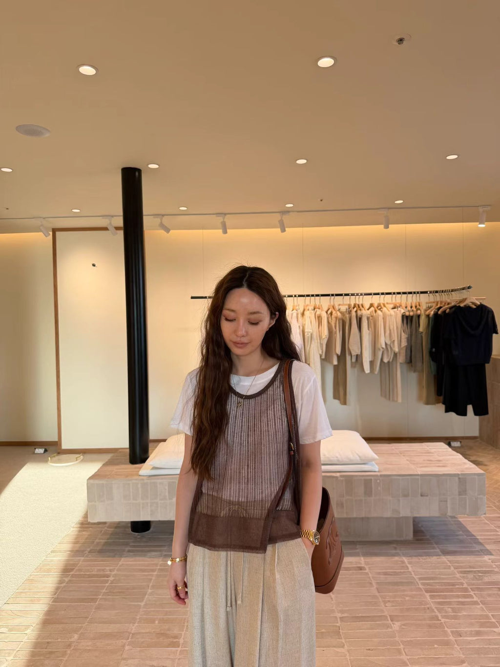 Thin Lined Knitted Tank Top