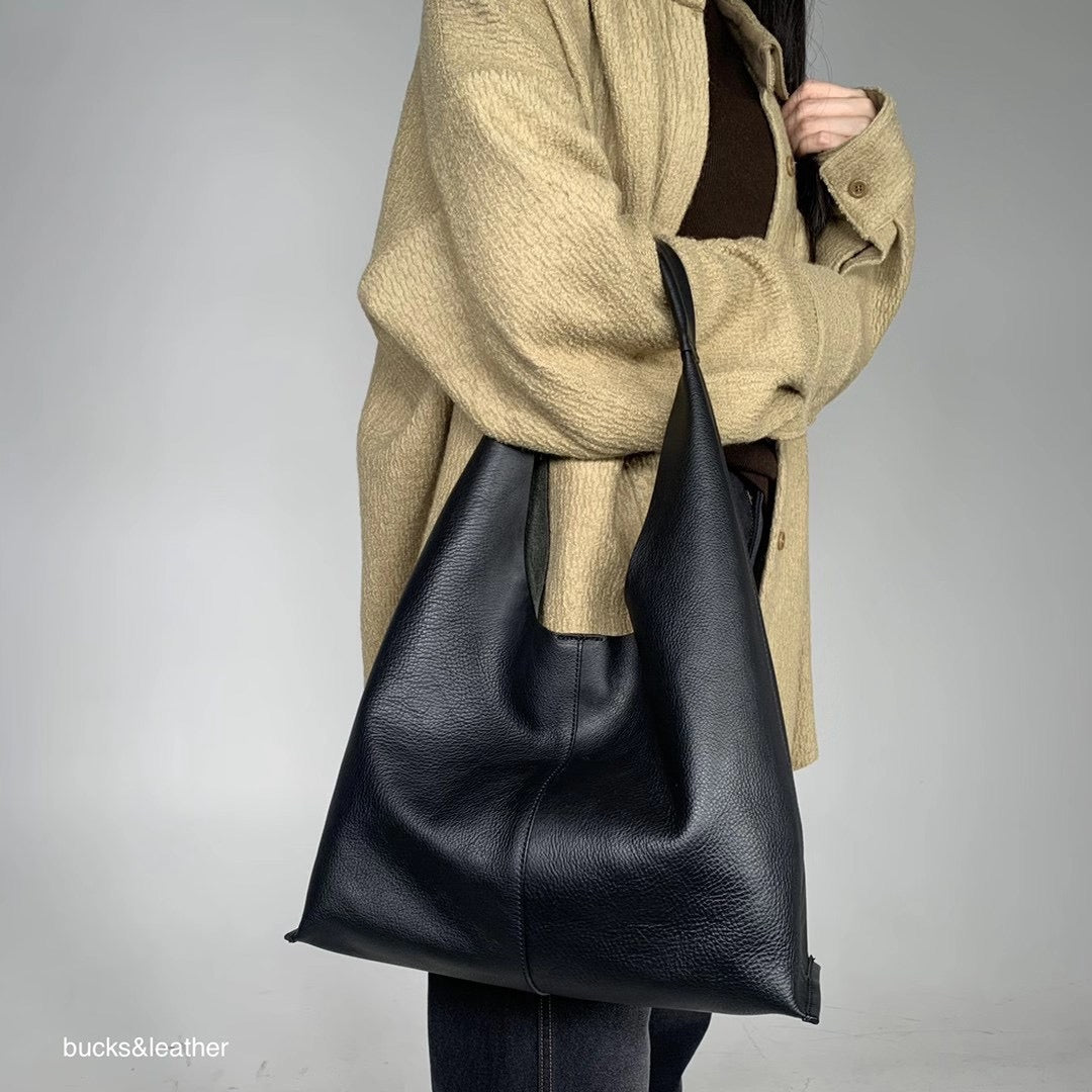 Real Leather Triangle Bag