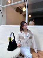 Mix Leather Shirt Jacket