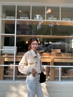 Tweed Cropped Cream Jacket