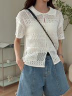 Flowery Knitted Jacket
