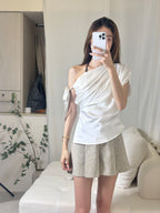 Silky Tied Shoulder Tank Top