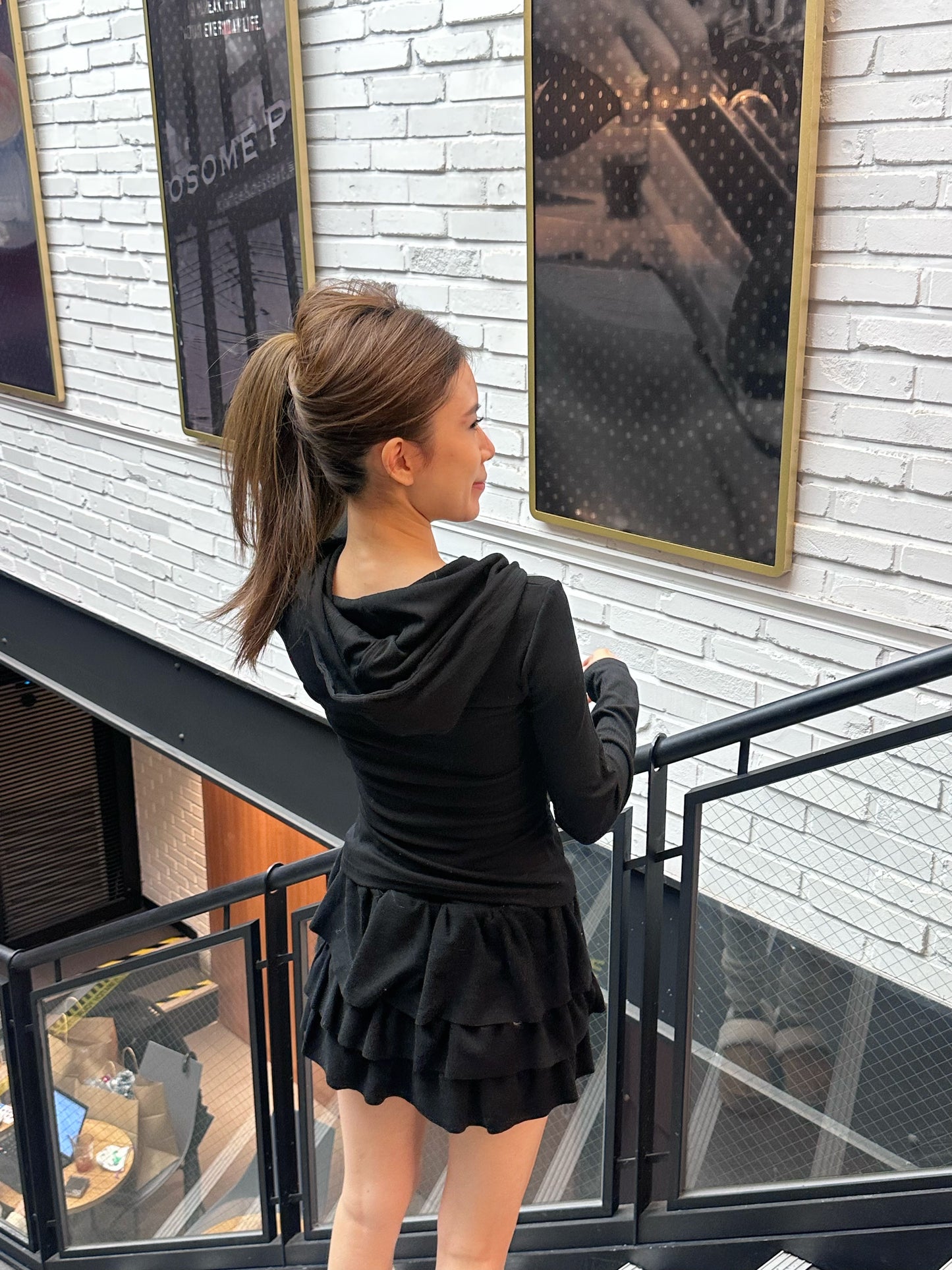 Hooded Skinny Long Sleeves Top