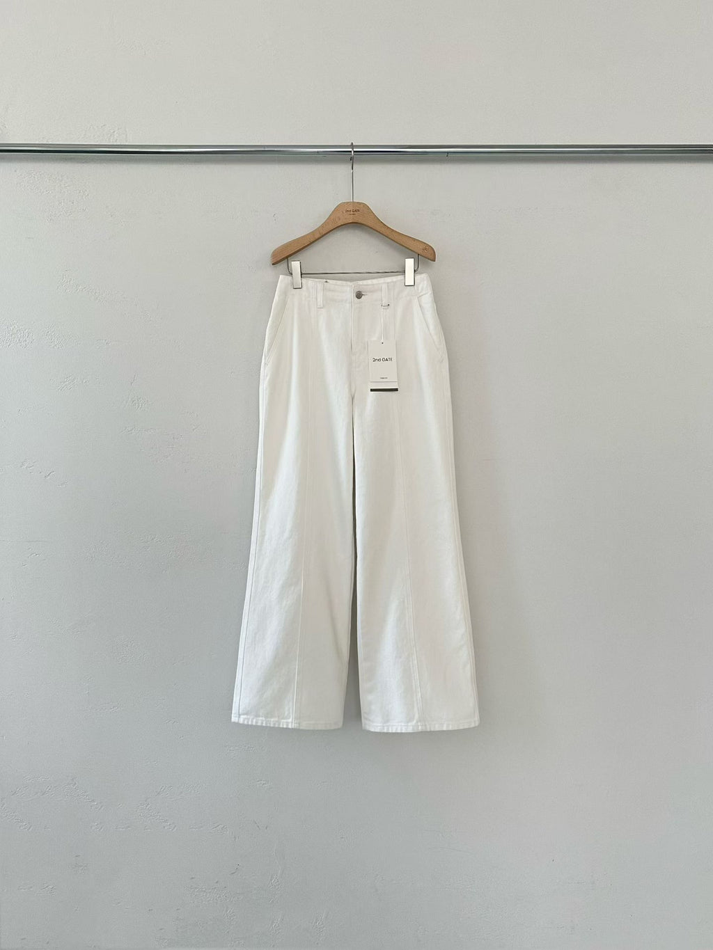 Lined Middle White Jeans