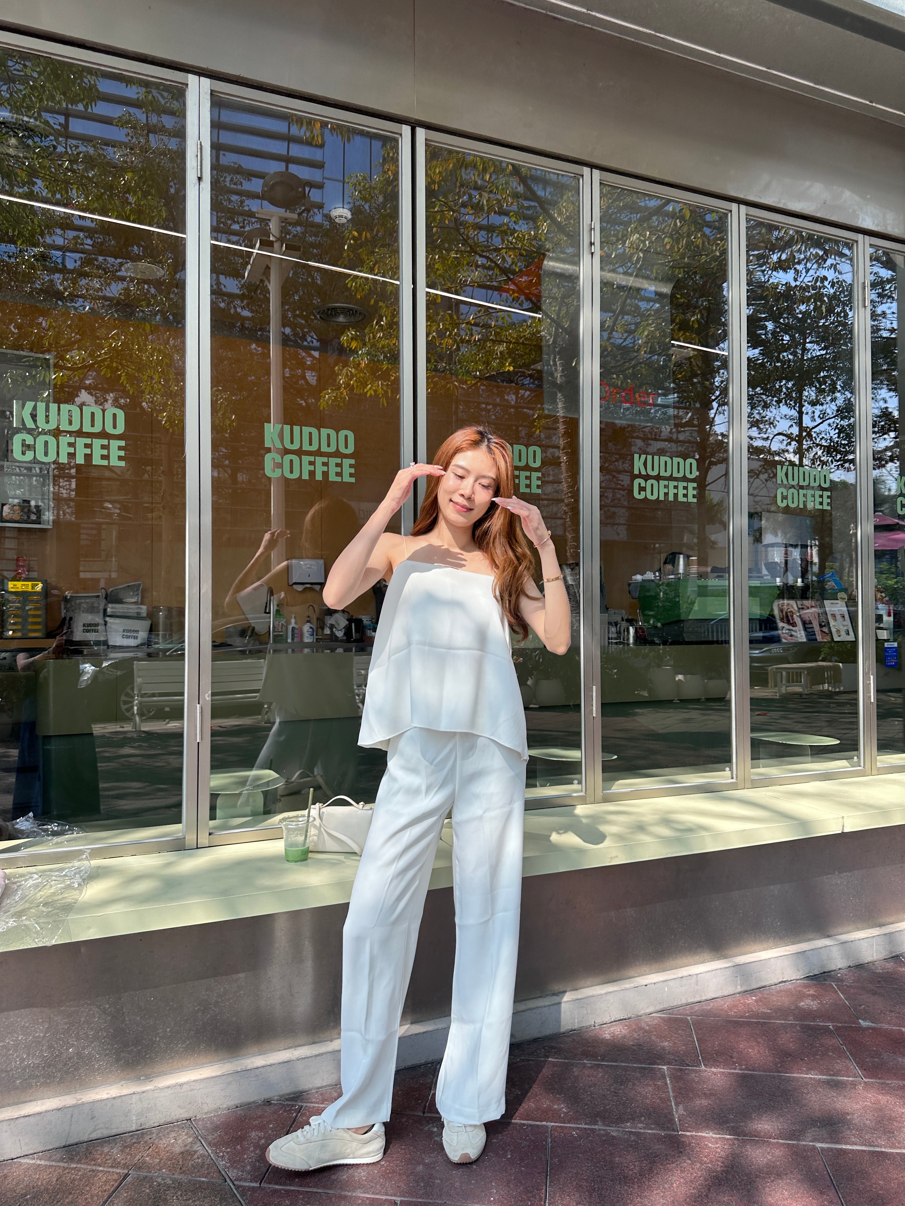 Chiffon Office Tank & Pants Set