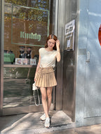 Knitted Thin Short Sleeves Top