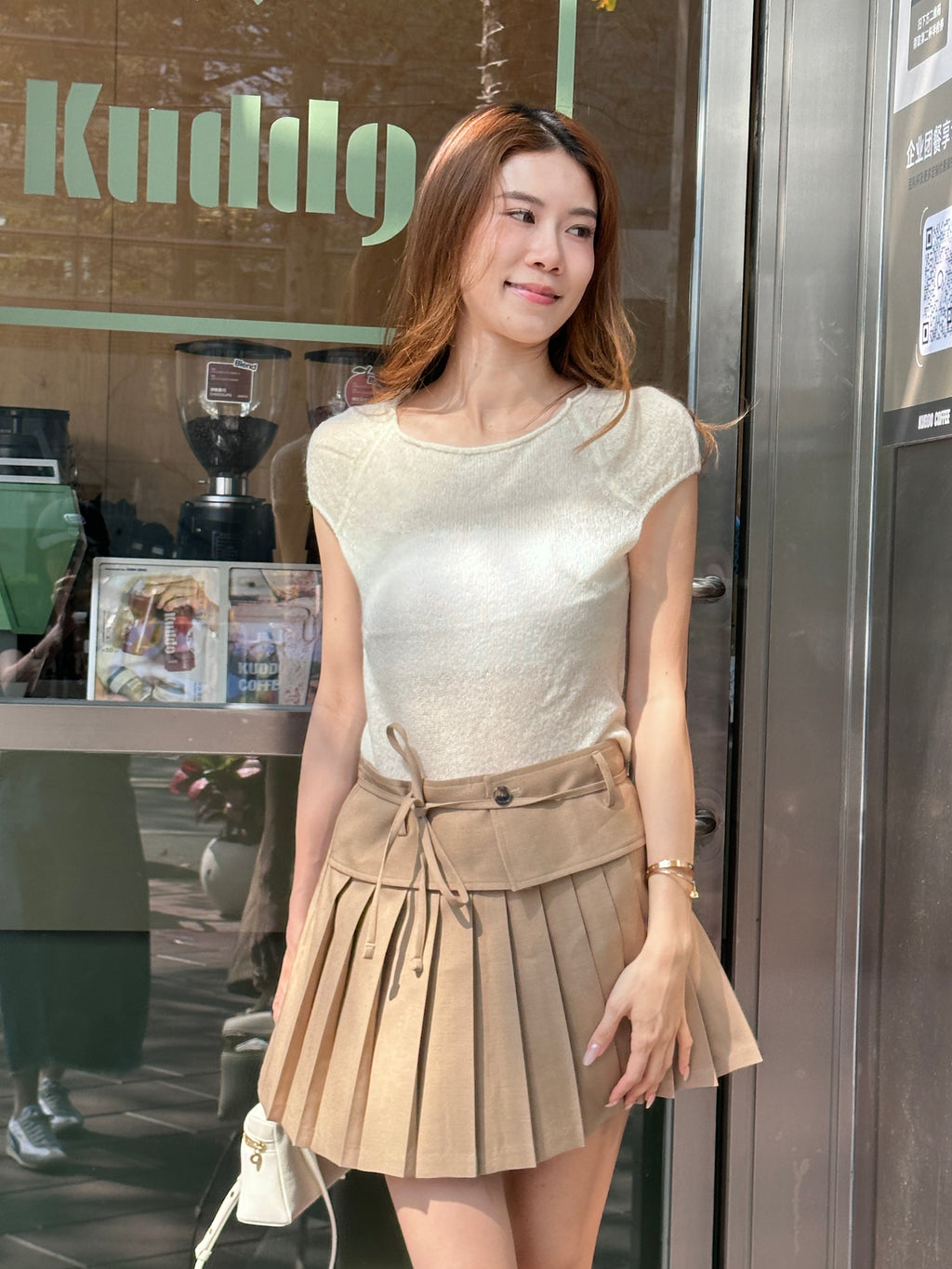 Knitted Thin Short Sleeves Top