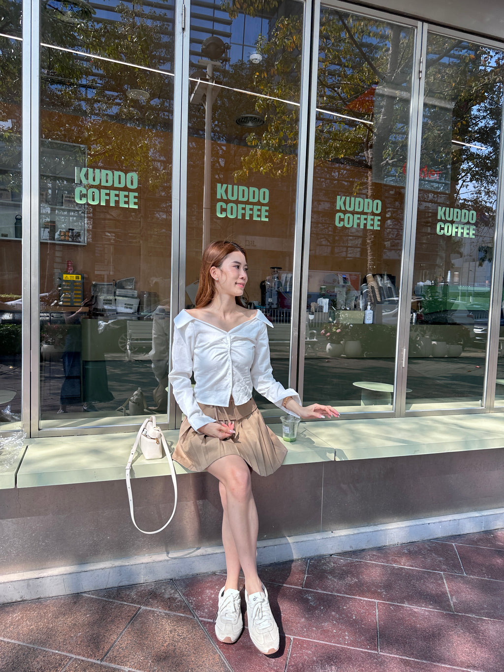 Tied Fit Off Shoulder Shirt