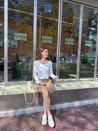 Tied Fit Off Shoulder Shirt