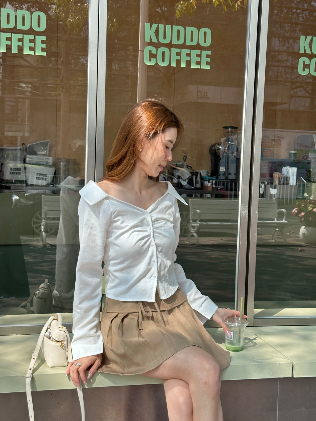 Tied Fit Off Shoulder Shirt