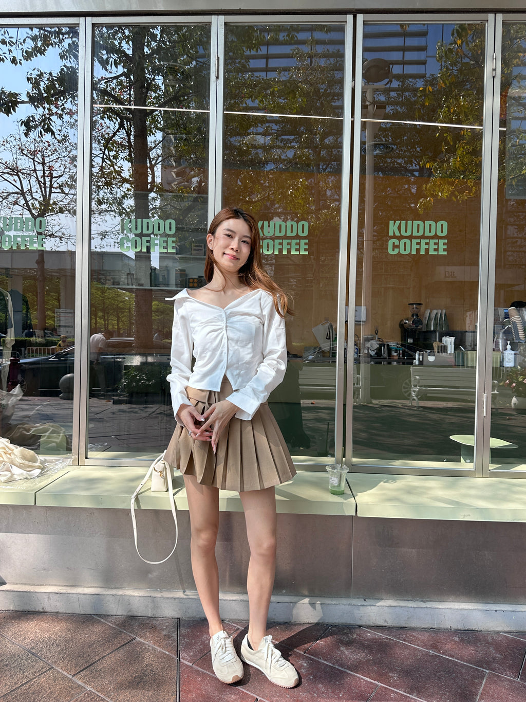 Tied Fit Off Shoulder Shirt
