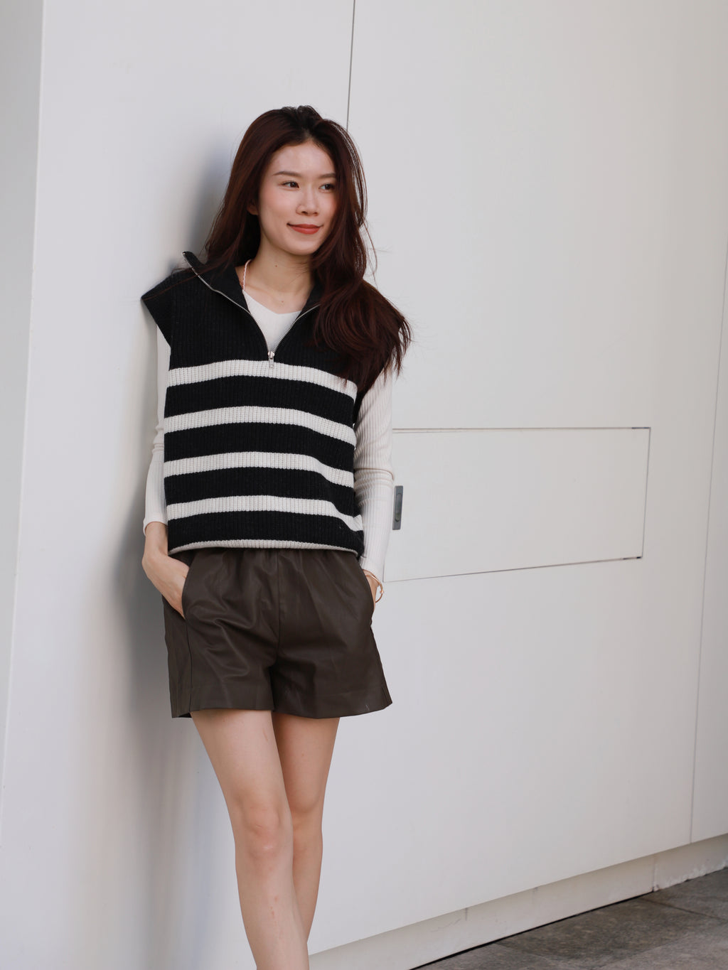 Striped Knitted Vest