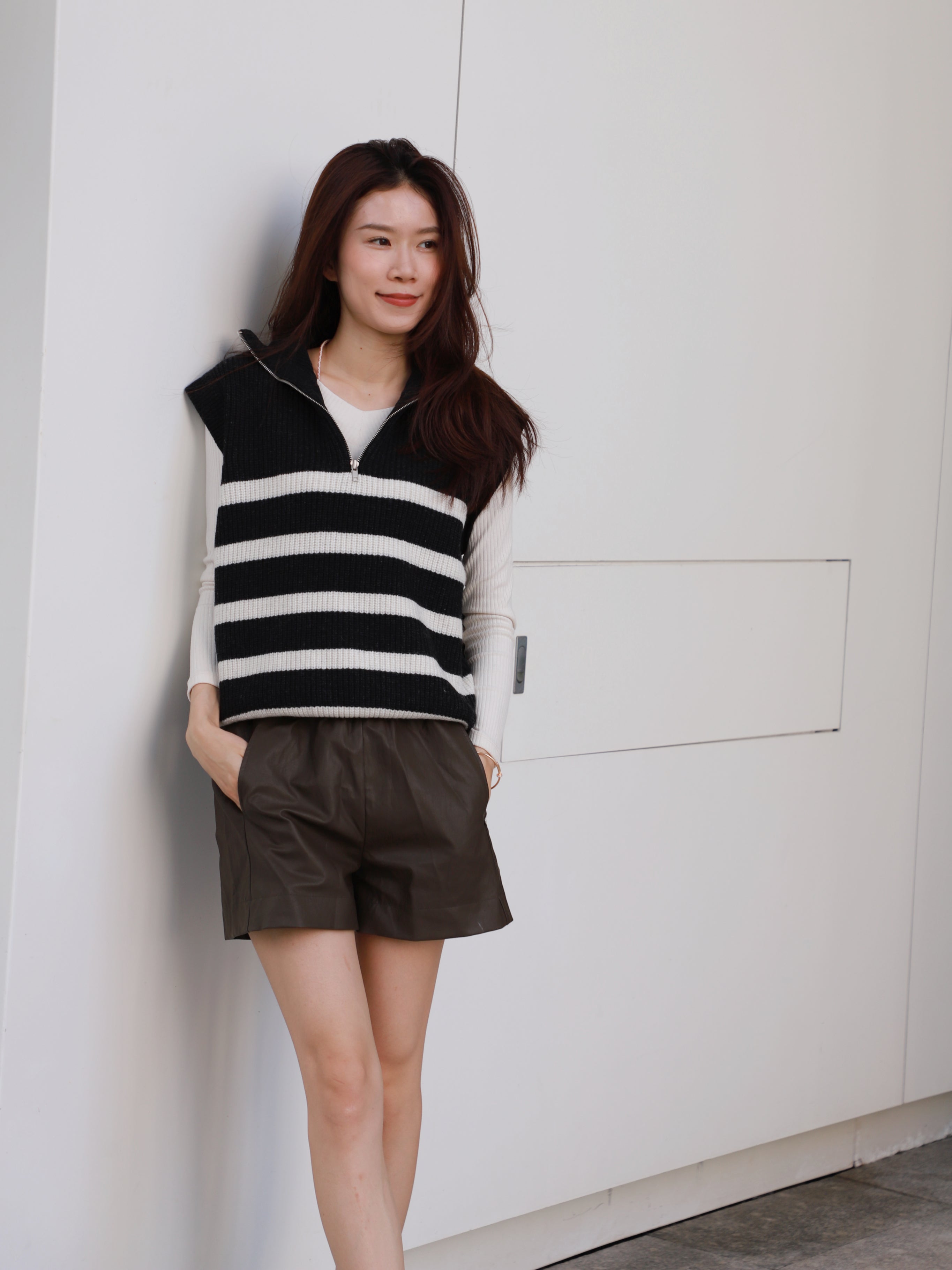 Striped Knitted Vest