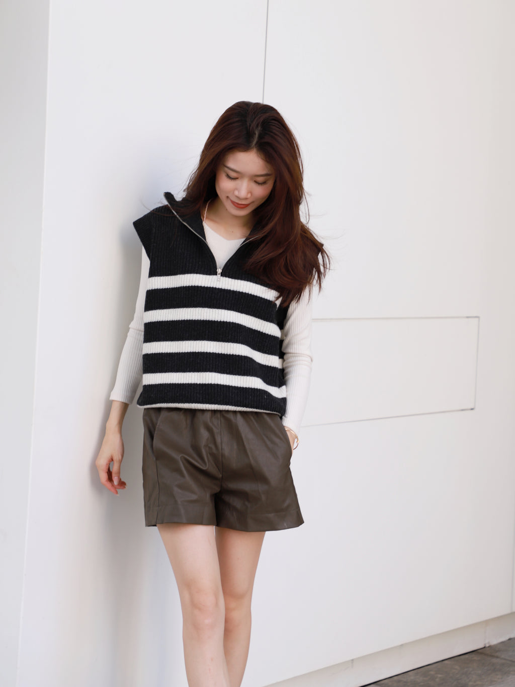 Striped Knitted Vest