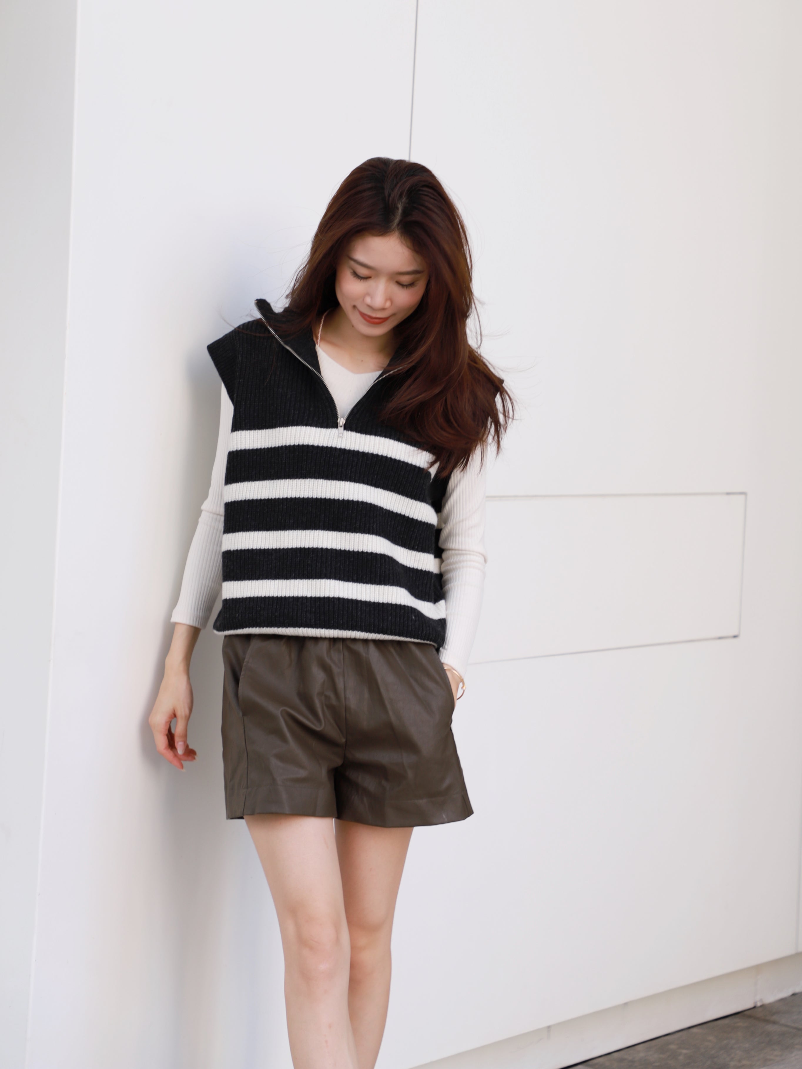 Striped Knitted Vest