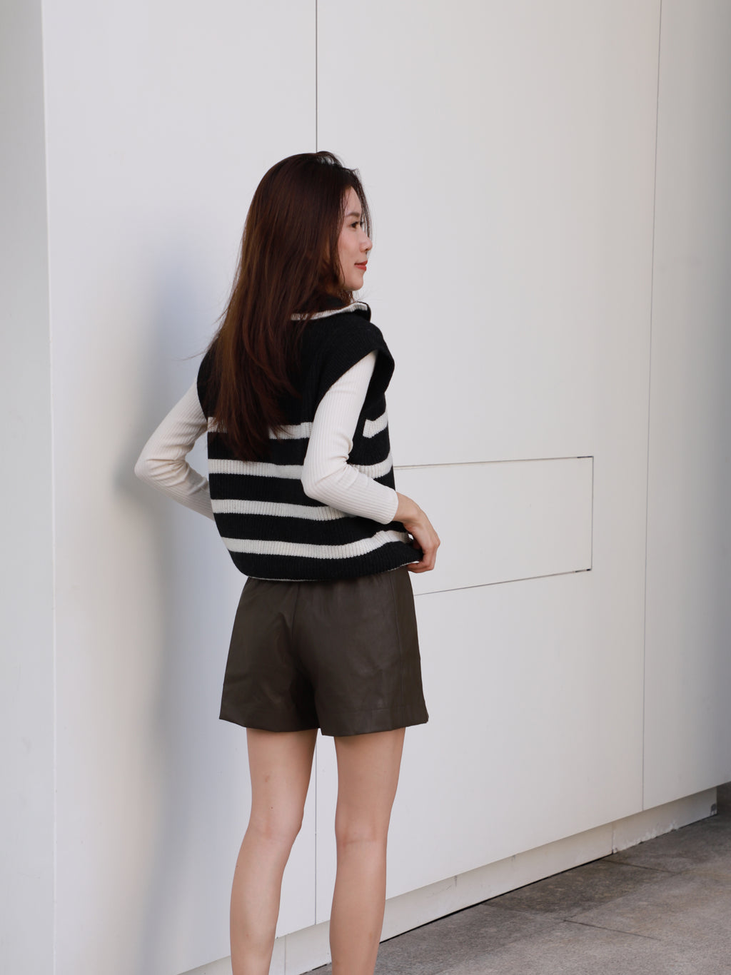 Striped Knitted Vest