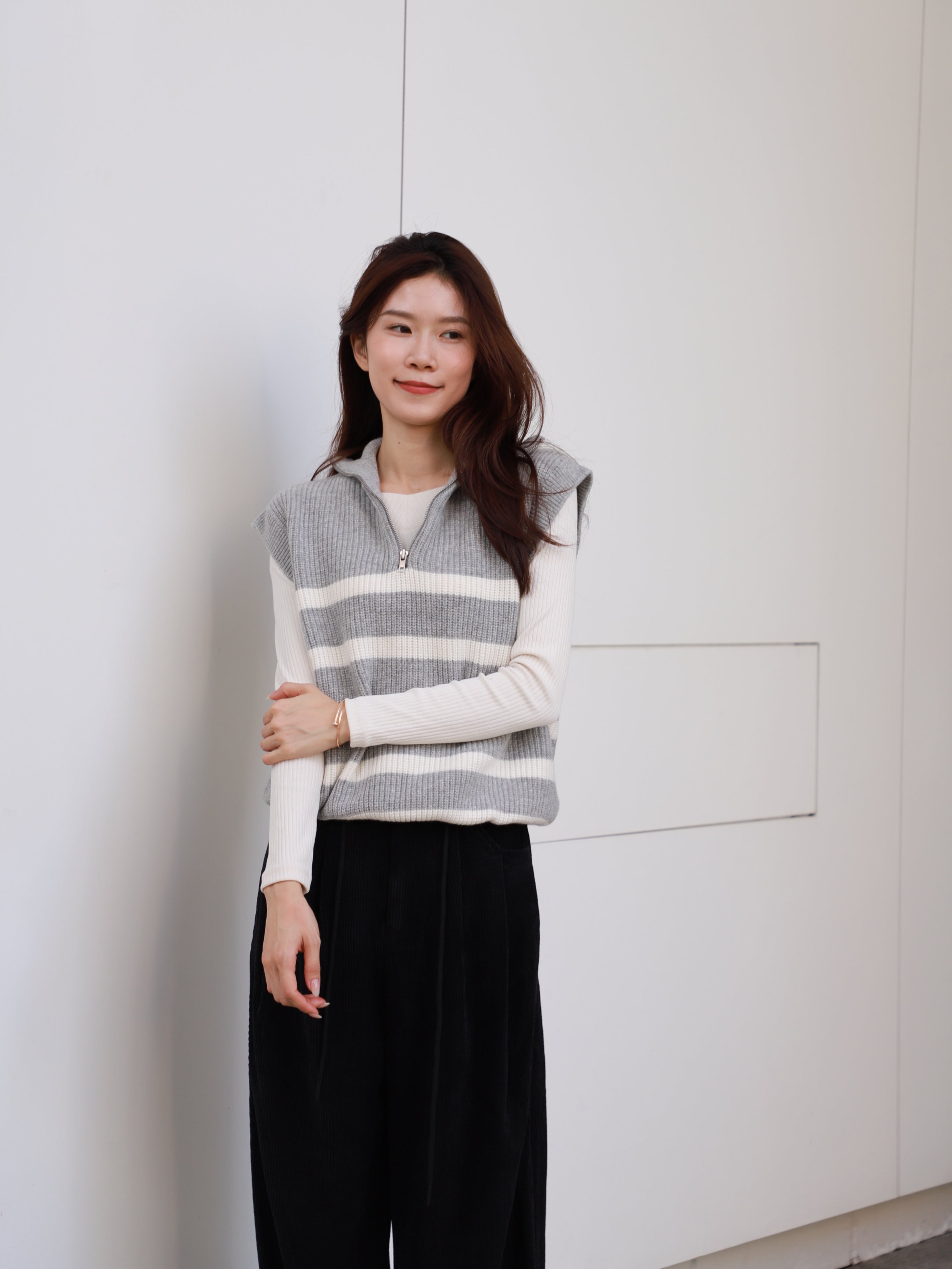 Striped Knitted Vest