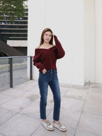 Christmas Red V Sweater