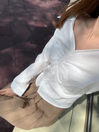 Tied Fit Off Shoulder Shirt