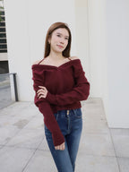 Christmas Red V Sweater