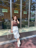 Outlined Knitted Tank Top