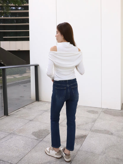 Cotton Half Off Shoulder Top