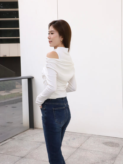Cotton Half Off Shoulder Top