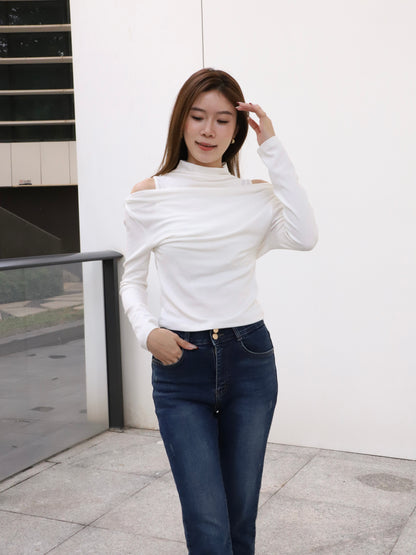 Cotton Half Off Shoulder Top