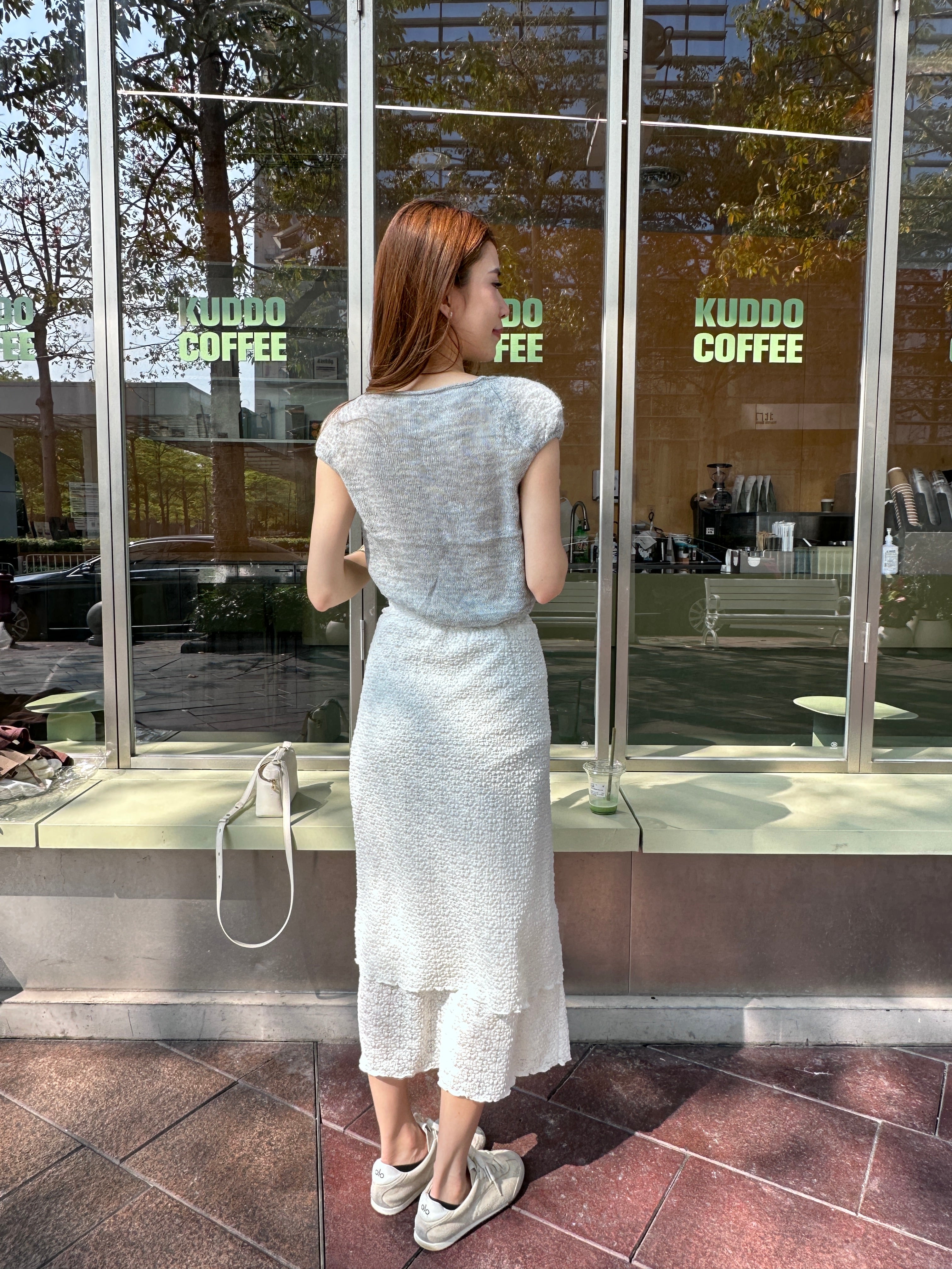 Doubled Layer Lace Flexible Skirt