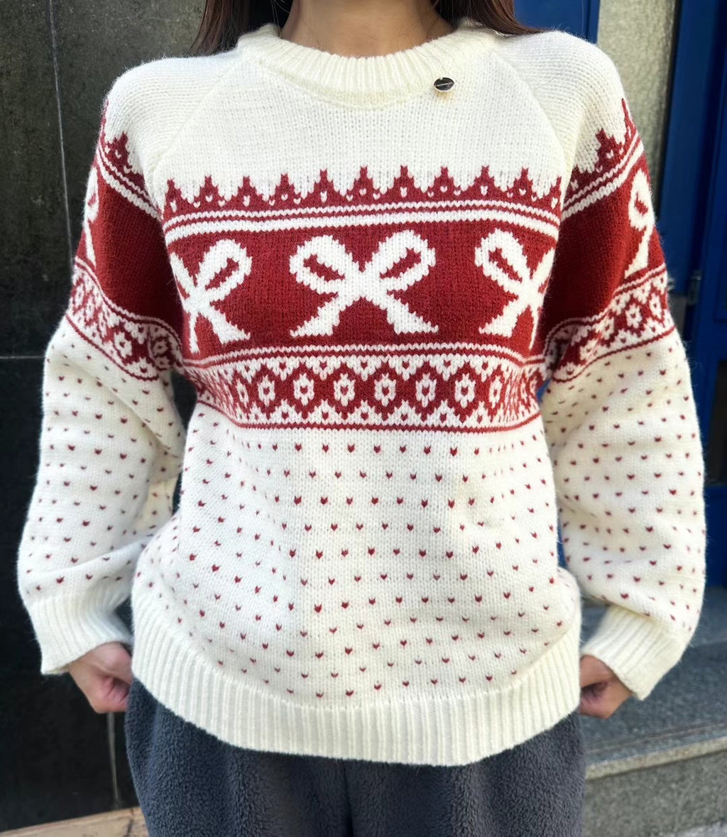 Ribbon Christmas Sweater
