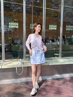 Mix Tied Cargo Skirt