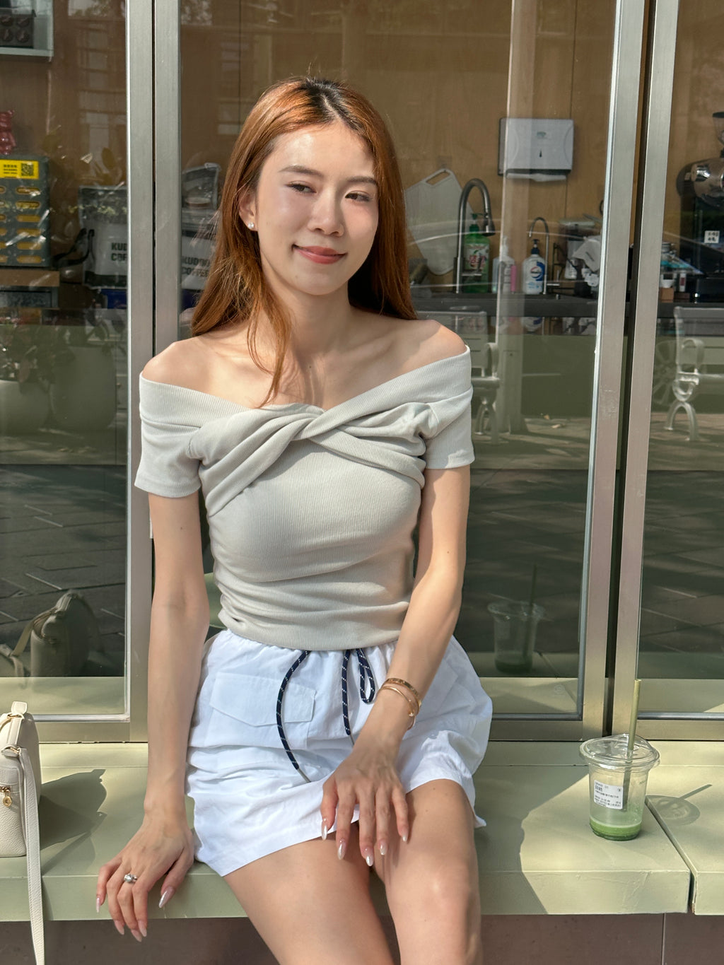 Twisted Big Off Shoulder Top