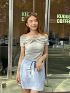 Mix Tied Cargo Skirt