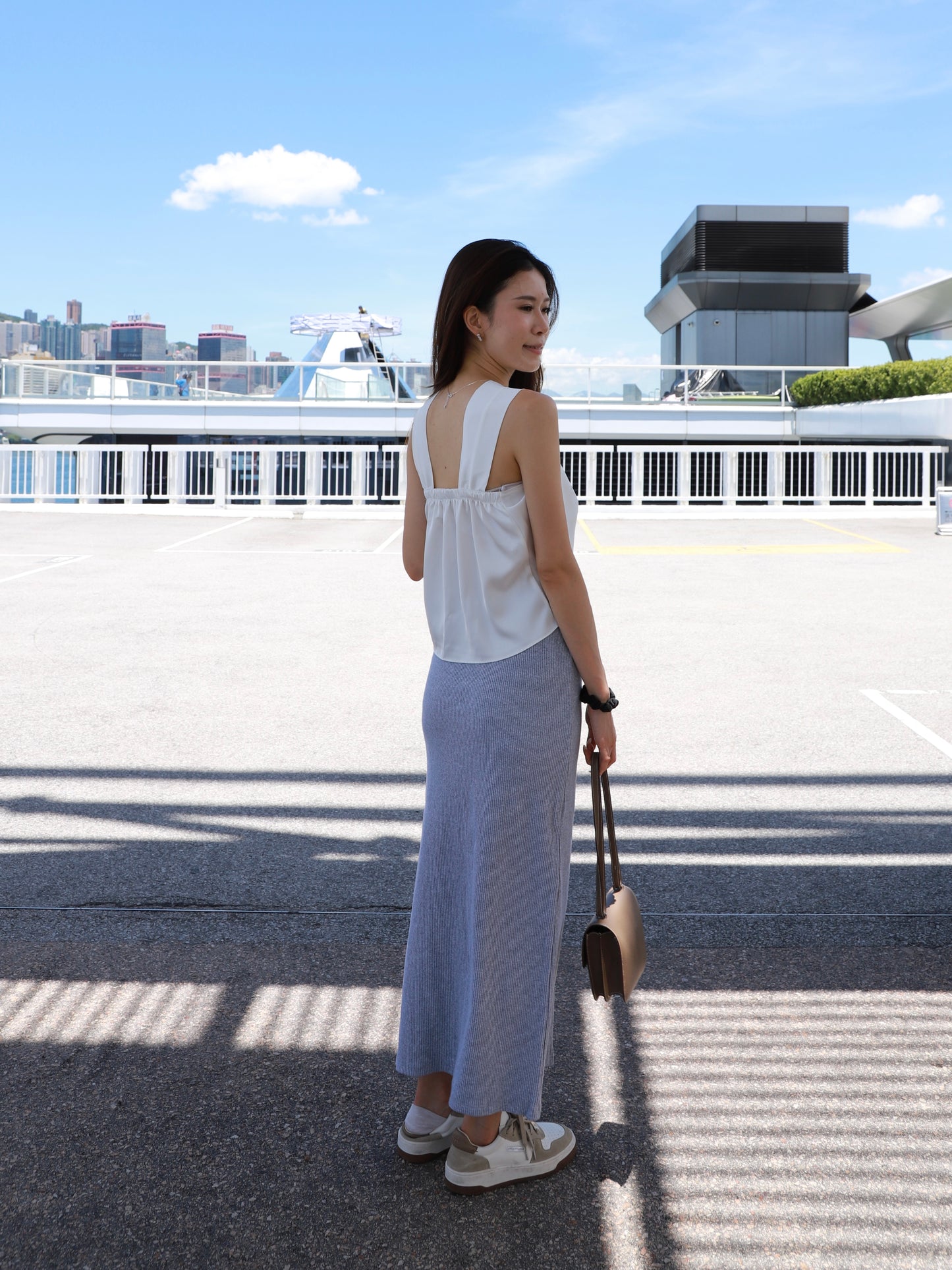 Cotton all button Skirt